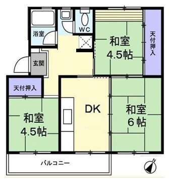 花見川団地7街区 間取図・土地図