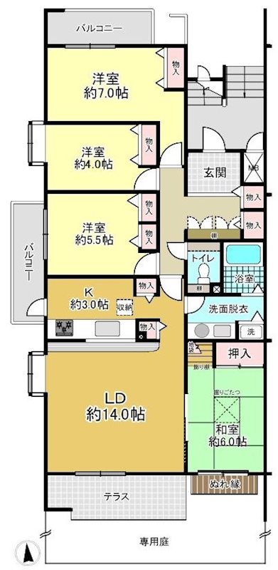 ベルブリーズ森の里第四号棟 間取図・土地図