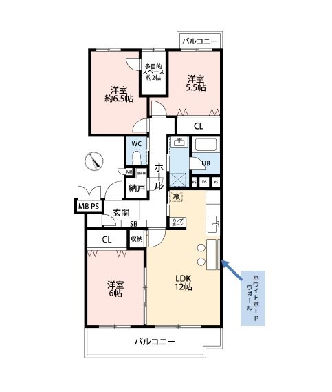 第二検見川ハウス 間取図・土地図
