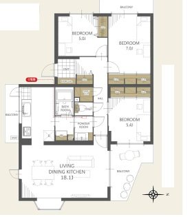エステート鶴牧4・5 間取図・土地図
