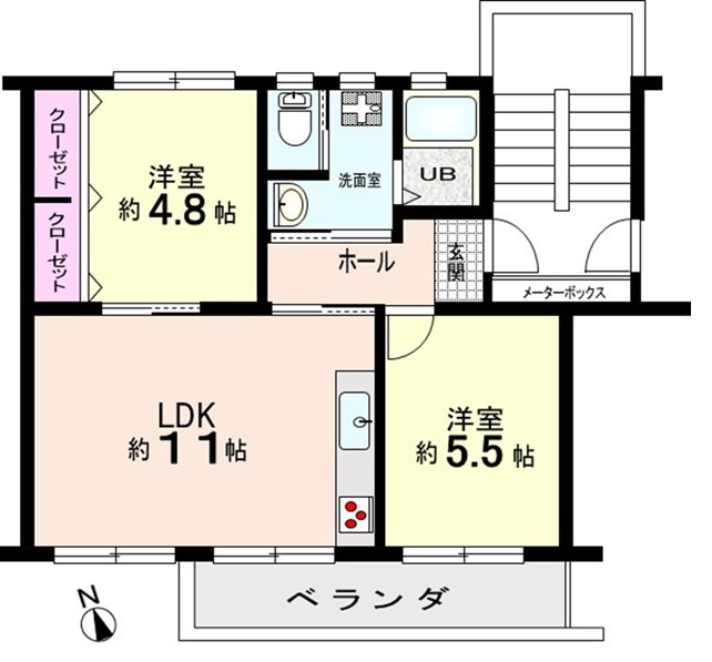 麻生台団地13号棟 間取図・土地図