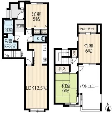 グリーンヒル寺田 間取図・土地図