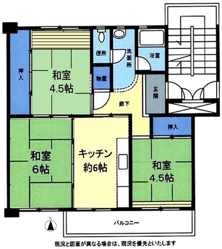 八潮伊草団地11号棟 間取図・土地図