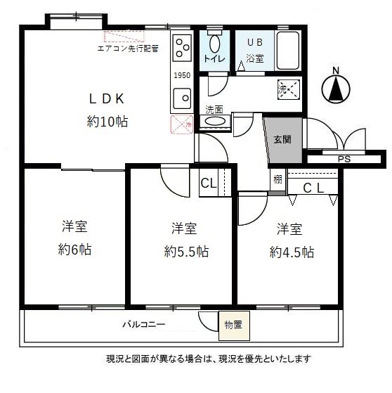 上郷西ヶ谷ハイツ13号棟 間取図・土地図