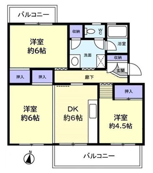 村上団地1街区 間取図・土地図