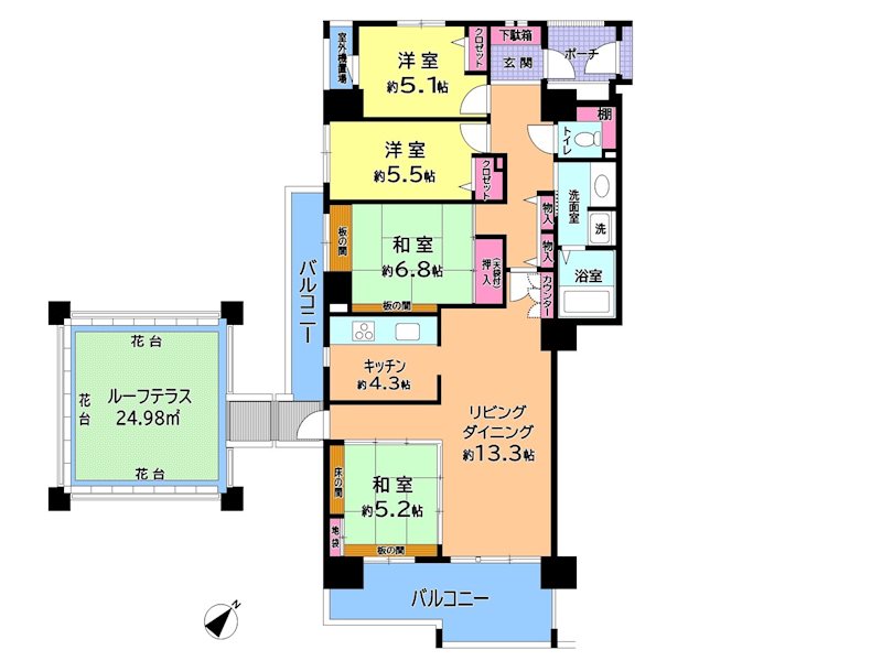 アバンドーネ原5番街（10階建） 間取図・土地図