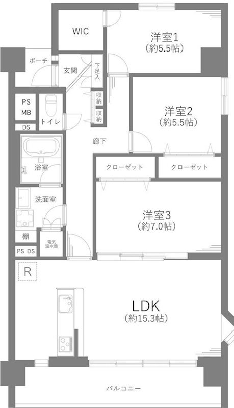 志木パストラルマンション 間取図・土地図