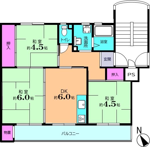 新狭山ハイツ 間取図・土地図