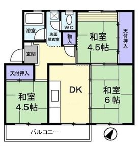 花見川団地7街区 間取図・土地図