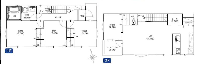 川崎市麻生区千代ヶ丘6丁目新築戸建3号棟 間取図・土地図