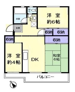 花見川団地6街区 間取図・土地図