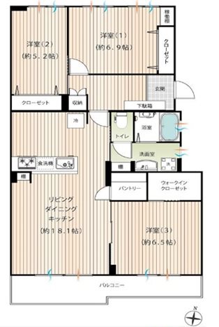 サンビーチ平塚 間取図・土地図