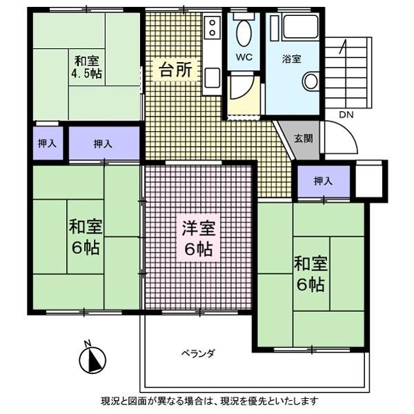 南長津田団地    間取図・土地図