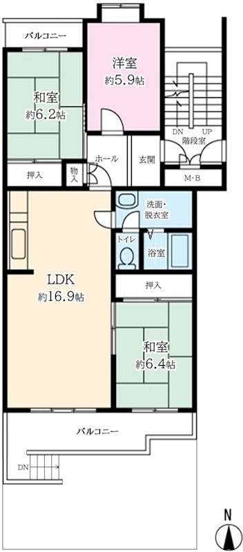 並木2丁目第6住宅 間取図・土地図
