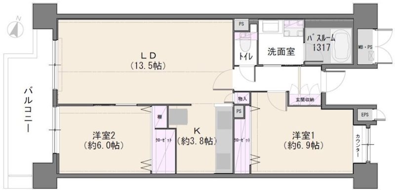 アクトピア北赤羽参番館 間取図・土地図