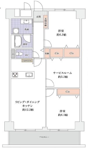 なぎさニュータウン５号棟 間取図・土地図