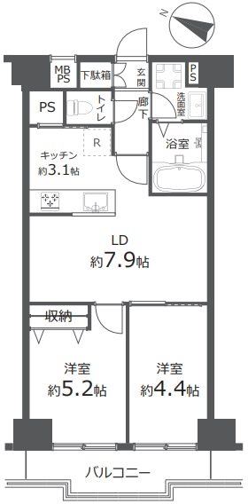 東十条グリーンハイツ 間取図・土地図