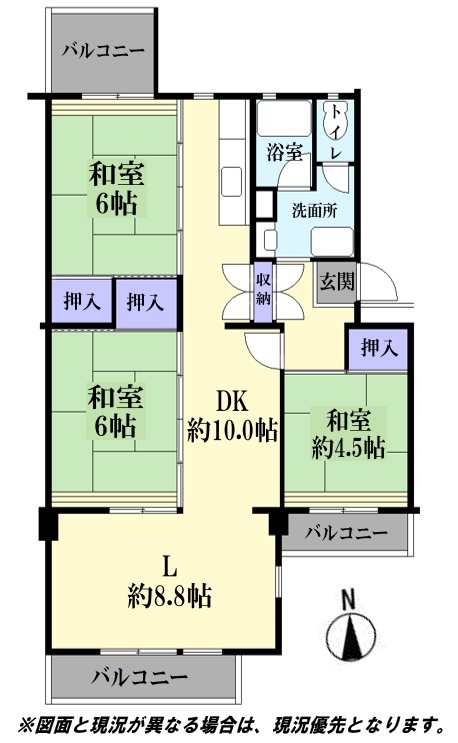 野火止団地 間取図・土地図