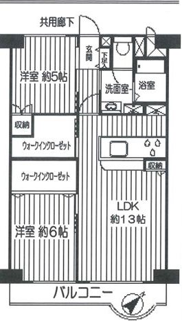 稲毛ファミールハイツ1棟 間取図・土地図
