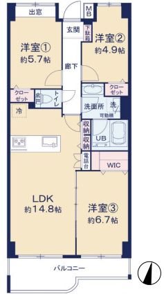 ライオンズマンション南大沢 間取図・土地図