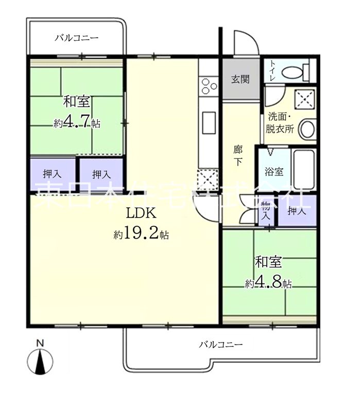 並木1丁目第1住宅 間取図・土地図