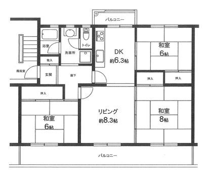北坂戸第二住宅 間取図・土地図