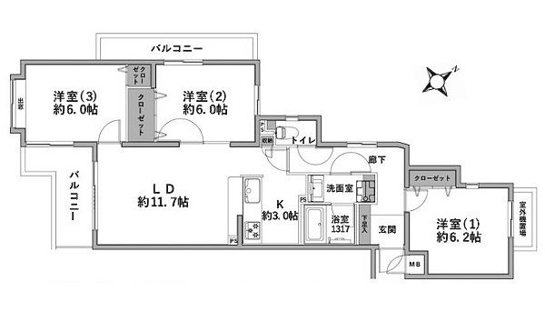 戸塚西パークホームズ四番館 間取図・土地図