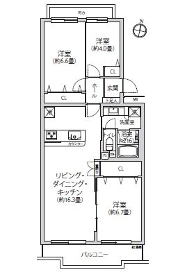 港南台パーク・ホームズ 間取図・土地図