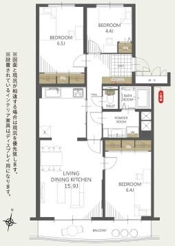勝田台ファミリーハイツＨ棟 間取図・土地図