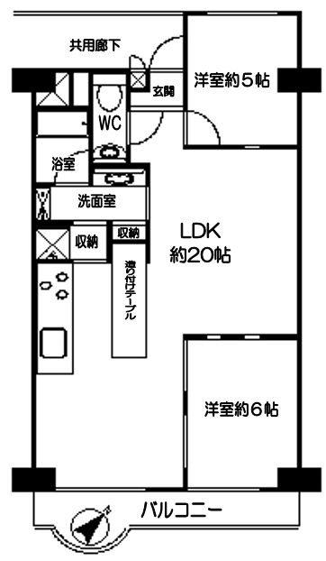 稲毛ファミールハイツ19棟   間取図・土地図