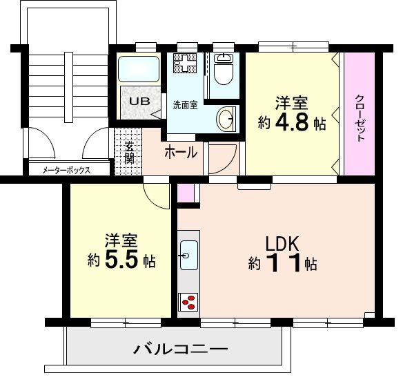 すすき野団地6街区5号棟 間取図・土地図