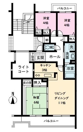 ベルフラワーズ大住台 間取図・土地図