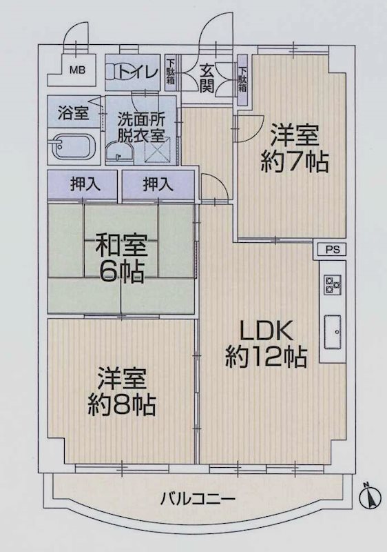 クレール・ボア　７０２ 間取図・土地図