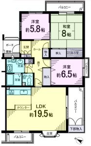 エステート鶴牧4・5 間取図・土地図