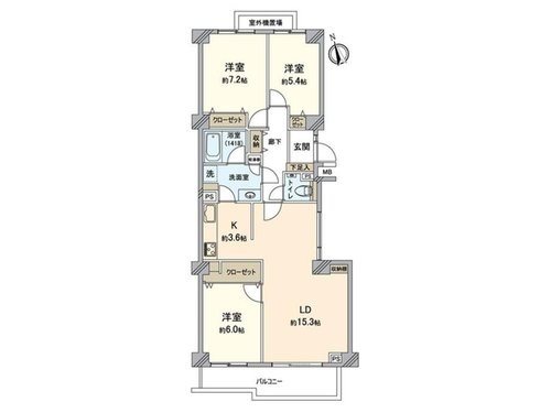 コモア六浦５番館 間取図・土地図