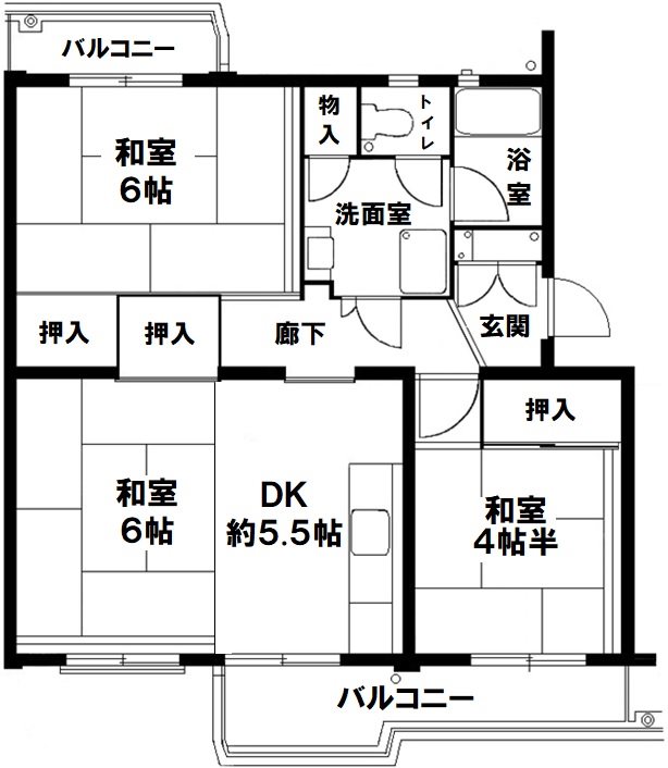 東坂戸団地 間取図・土地図