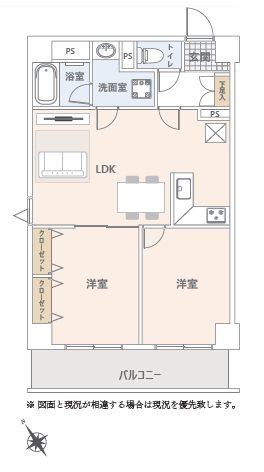 ルミエール船橋 間取図・土地図