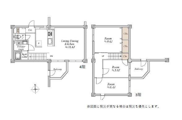 検見川パークマンションＢ棟 間取図・土地図