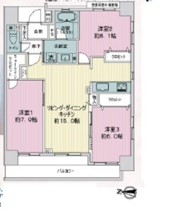 ライオンズマンション八千代台駅前 間取図・土地図
