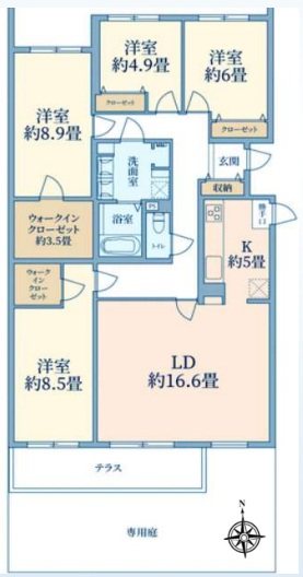 コスモフォーラム多摩 間取図・土地図