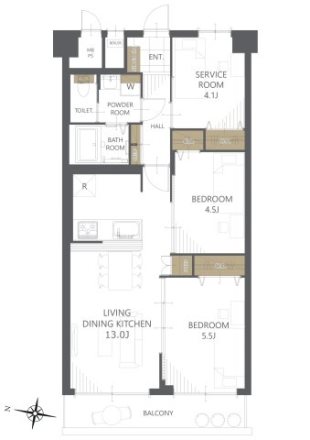 恒陽戸塚マンション 間取図・土地図
