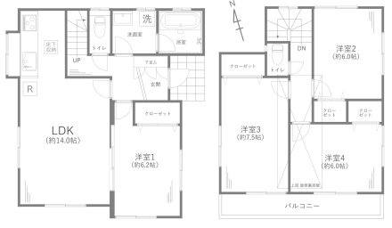 横浜市栄区飯島町中古戸建 間取図・土地図