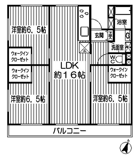 稲毛ファミールハイツ11棟  間取図・土地図