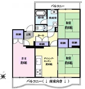ハイタウン塩浜第二36号棟 間取図・土地図