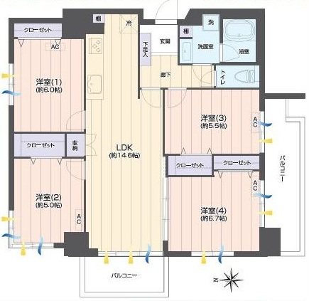 若葉台団地 間取図・土地図