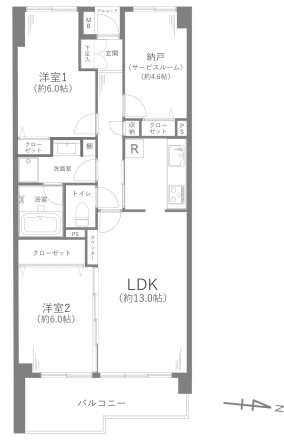 グラン・コート六ッ川ガーデン 間取図・土地図