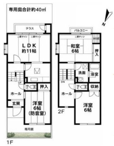 グリーンヒル寺田 間取図・土地図