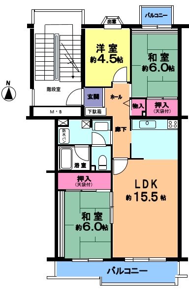 光が丘パークタウンゆりの木通り南 間取図・土地図