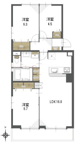 浦和辻第二住宅 間取図・土地図