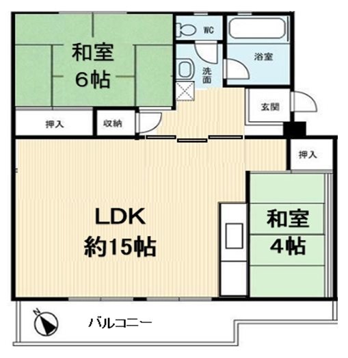 花見川団地6街区 間取図・土地図